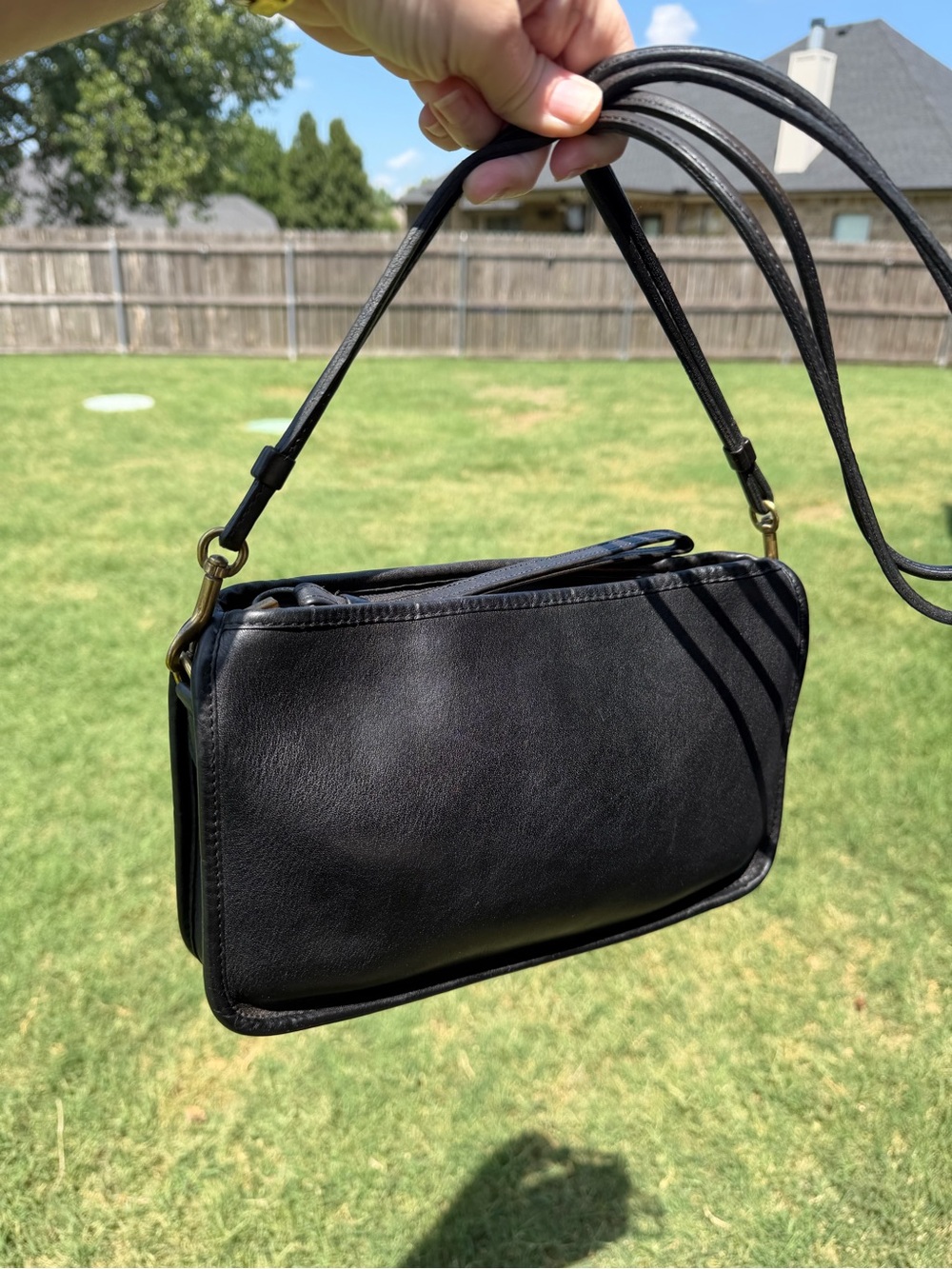 COACH Vintage 1970s NYC Basic Bag Zippered Clutch 9455, Black
